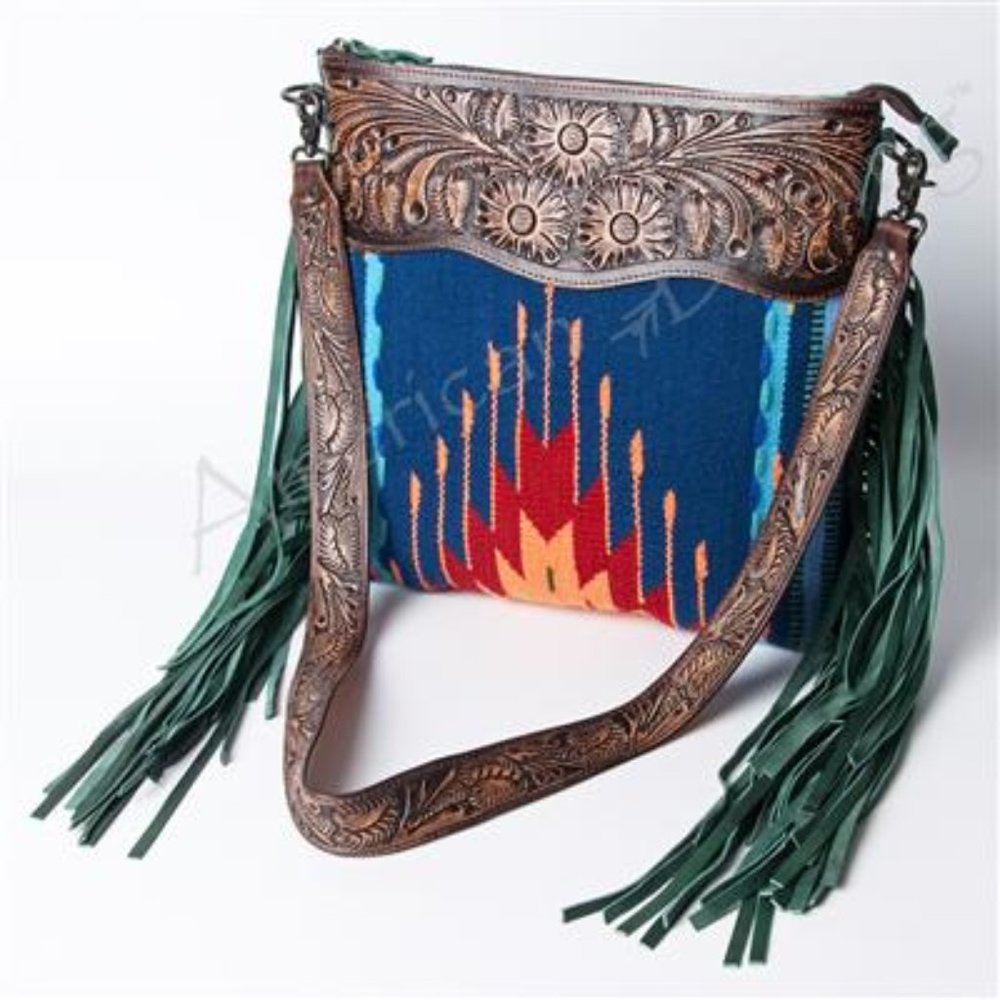 American Darling Leather Crossbody Fringed Purse
